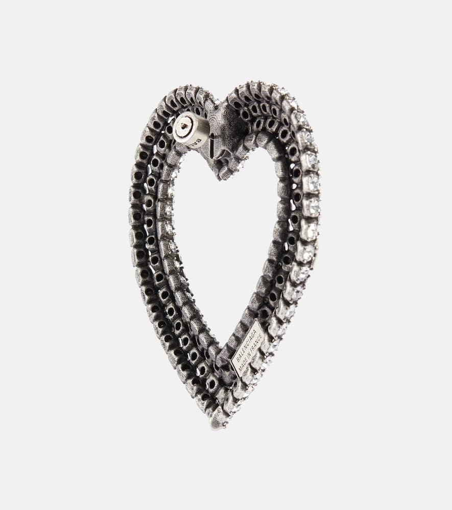 Embellished heart earrings