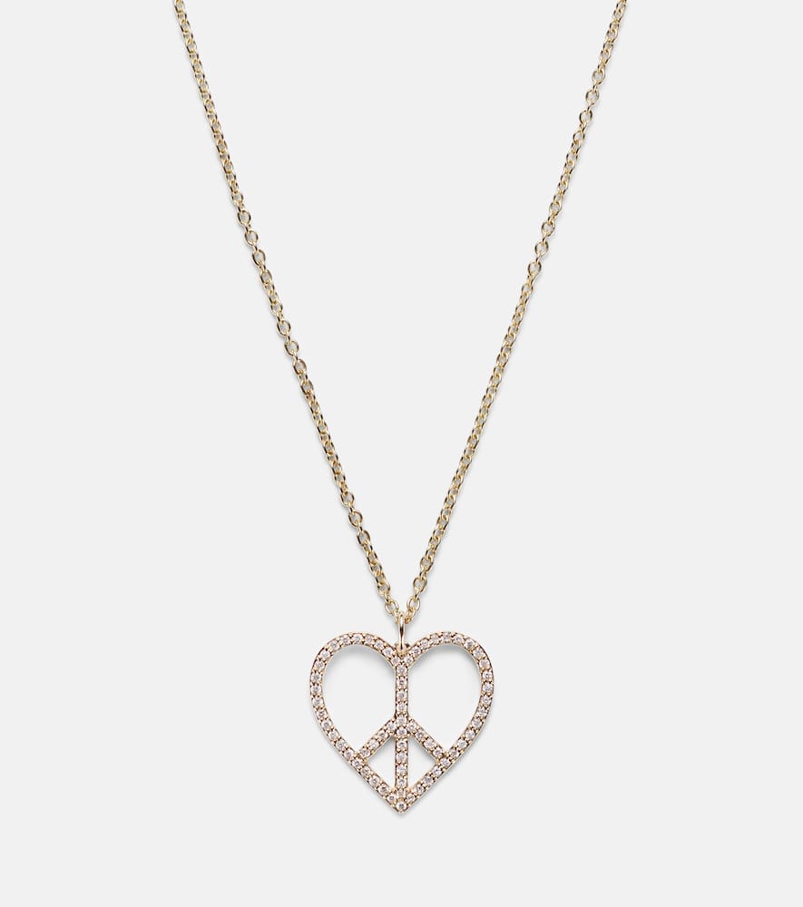 14kt gold necklace with diamonds