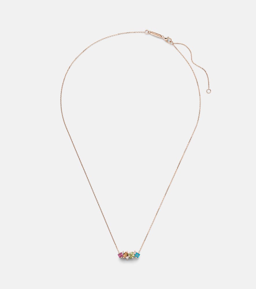 Nadima 14kt rose gold necklace with topaz, citrine and diamonds