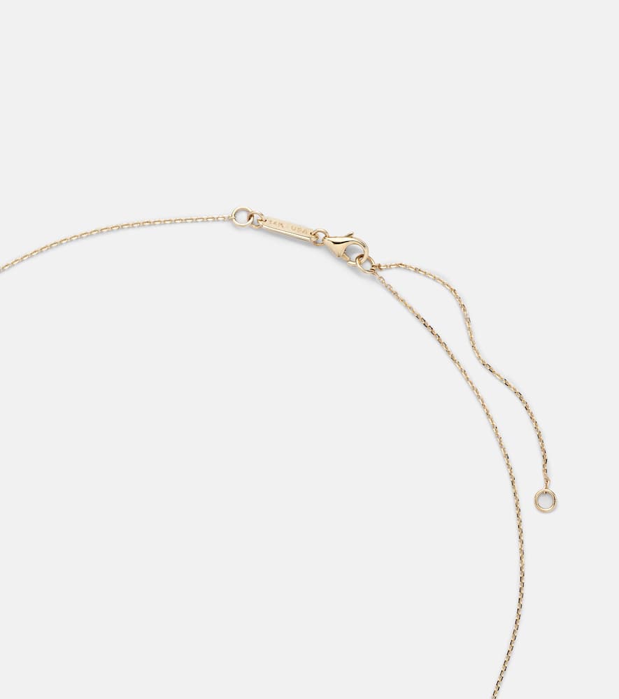 14kt gold necklace with gemstones