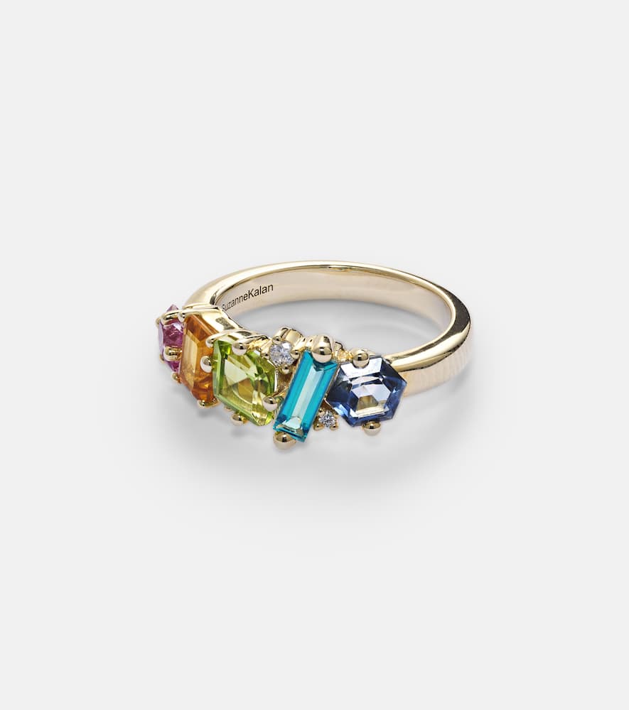 Nadima Glimmer 14kt gold ring with topaz, citrine and diamonds