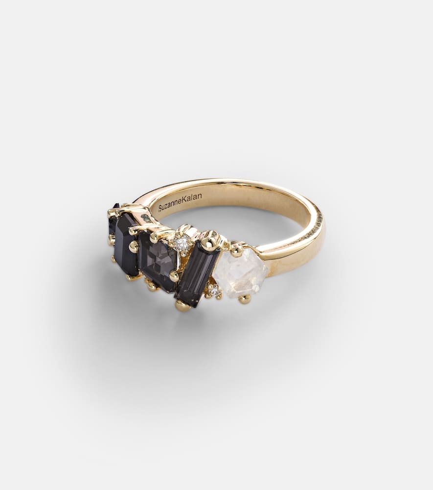 Nadima Glimmer 14kt gold ring with quartz and diamonds
