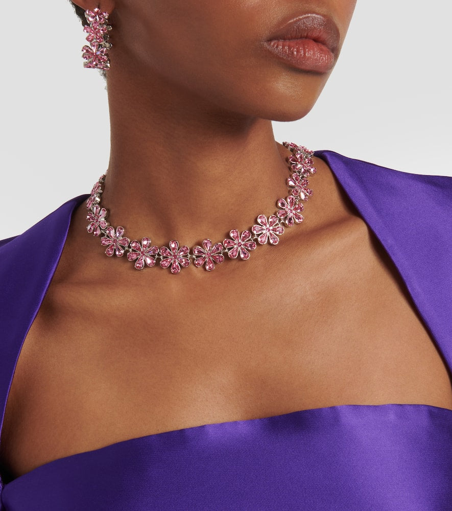 Crystal-embellished choker