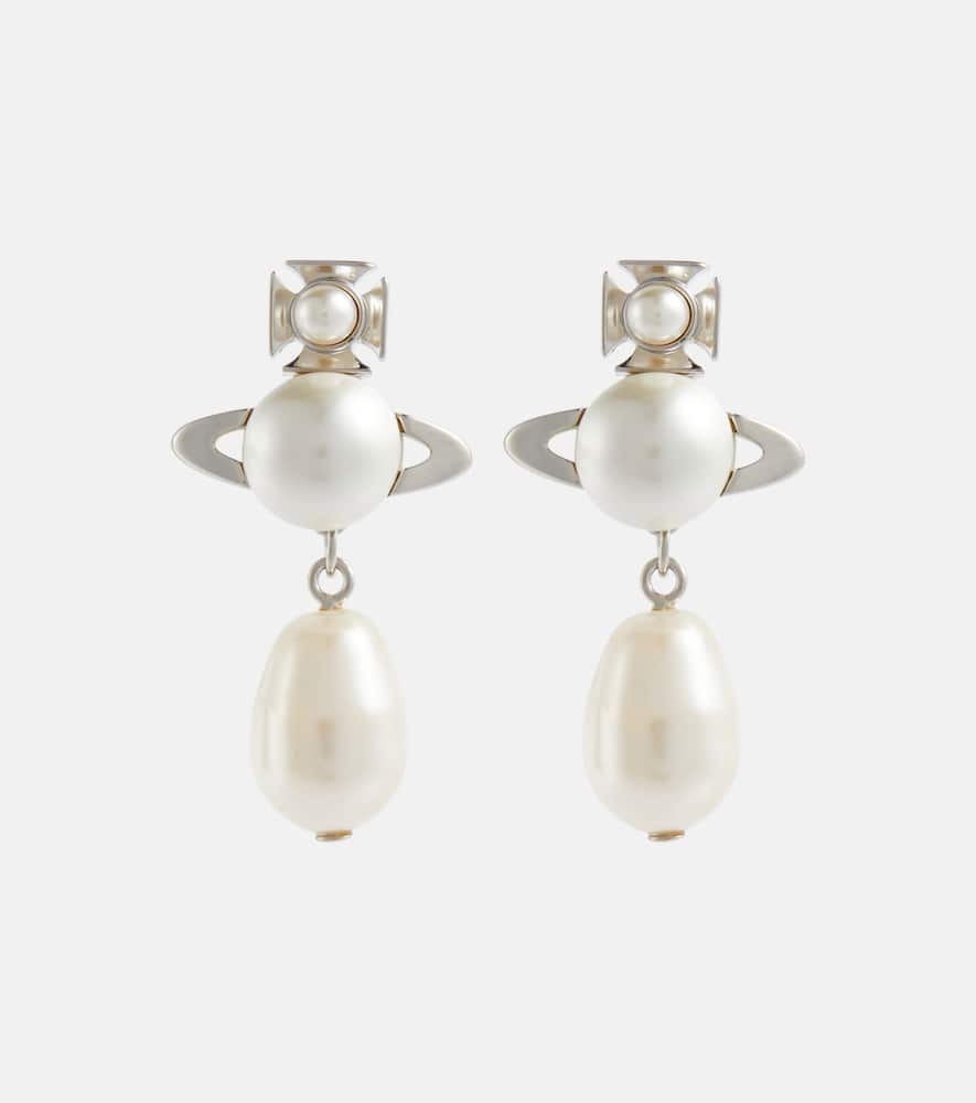Inass faux pearl drop earrings