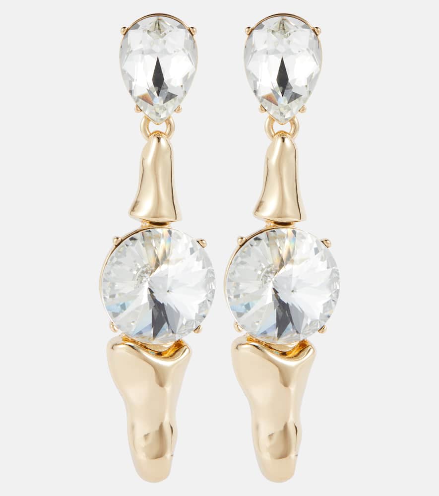 Crystal-embellished drop earrings