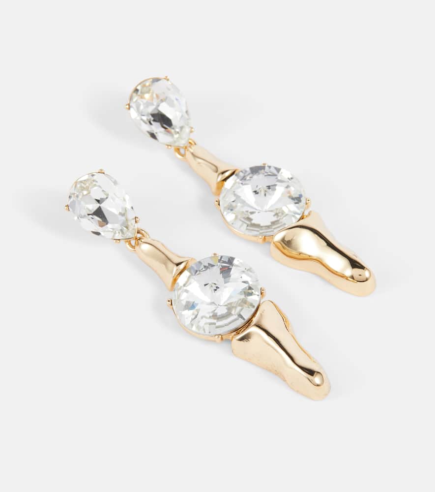 Crystal-embellished drop earrings