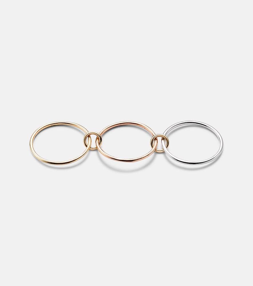 Cyllene MX 18kt yellow, rose, and white gold rings