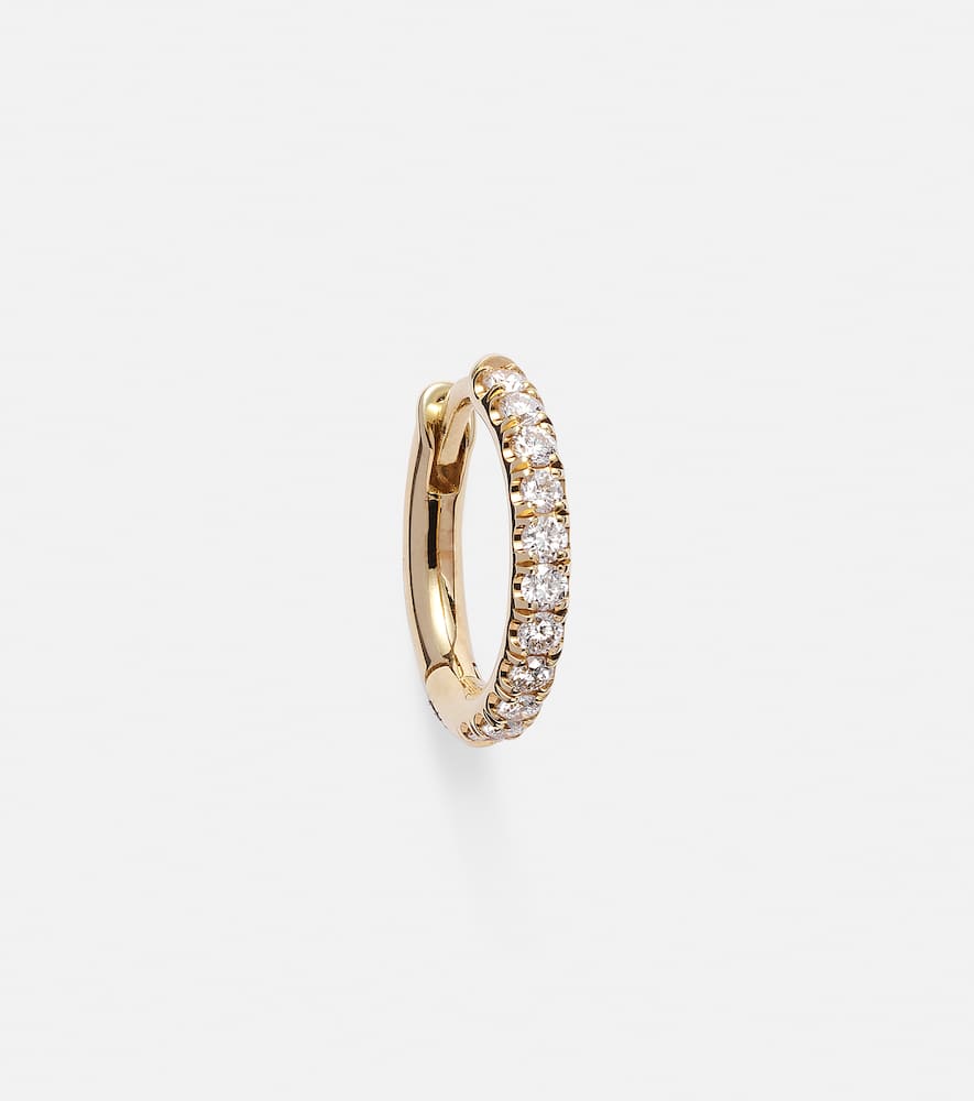Mini Micro Hoop Pavé 18kt gold and diamond single earring