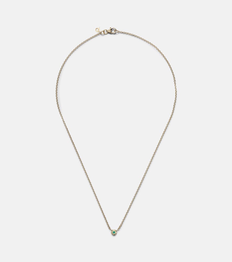 Nesting Gem 18kt gold necklace with emerald