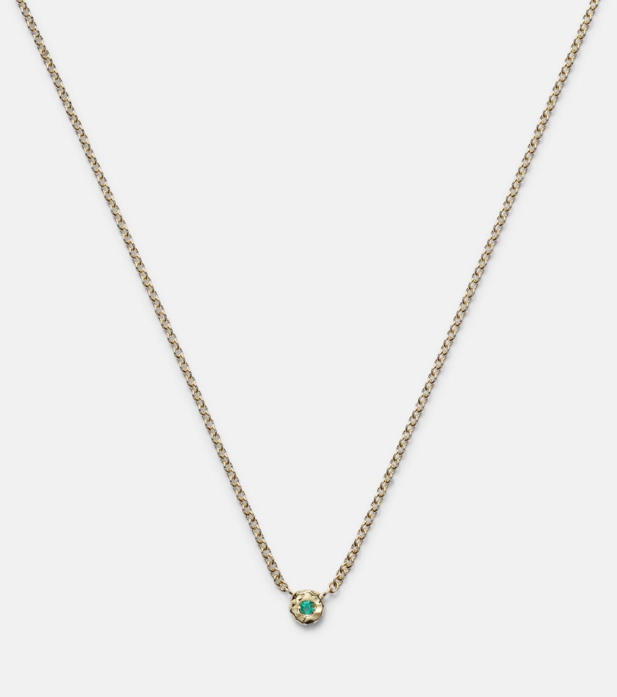 Nesting Gem 18kt gold necklace with emerald