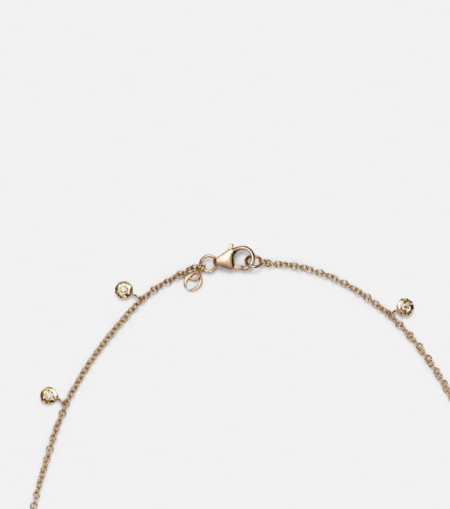 Micro Nesting Gem 18kt gold necklace with diamonds