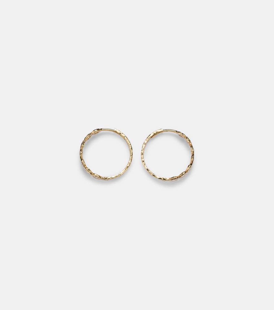 Edith 18kt gold hoop earrings with diamonds
