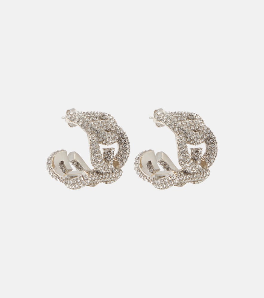 DG crystal-embellished hoop earrings