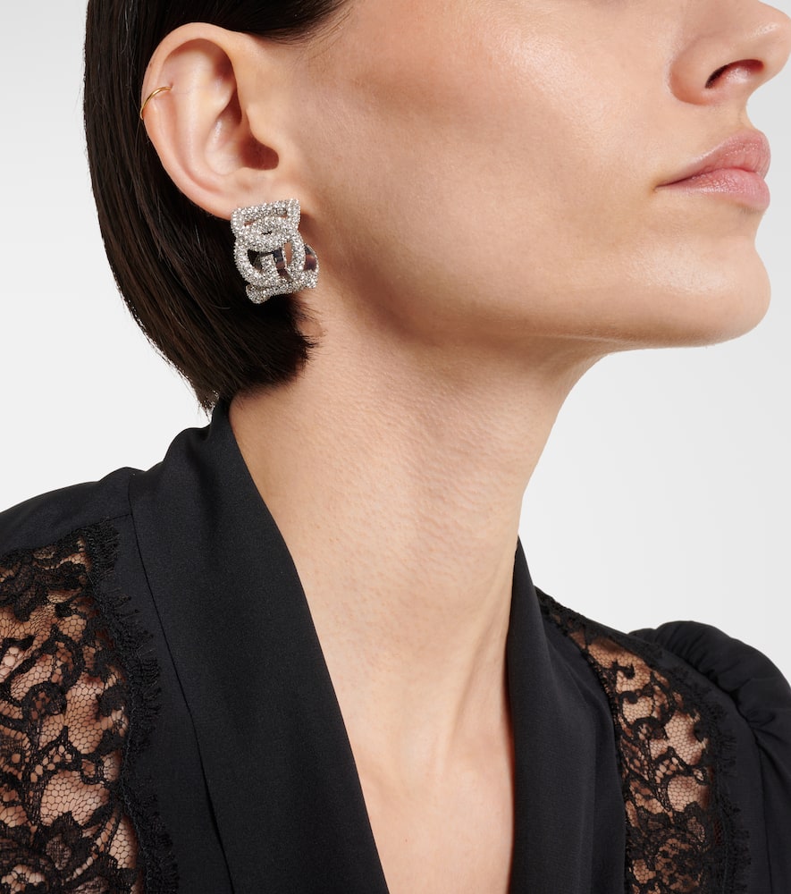 DG crystal-embellished hoop earrings