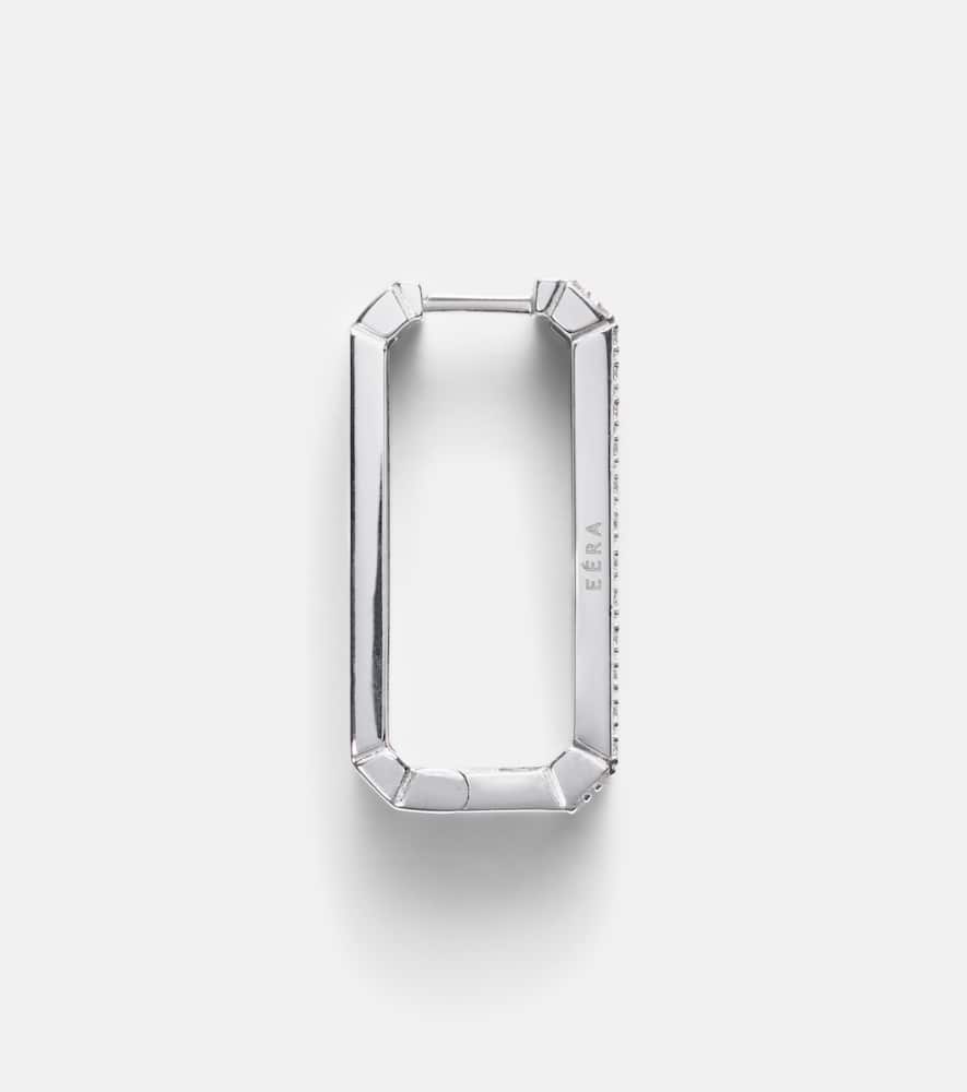 Eéra Long Candy 18kt white gold single earring with diamonds