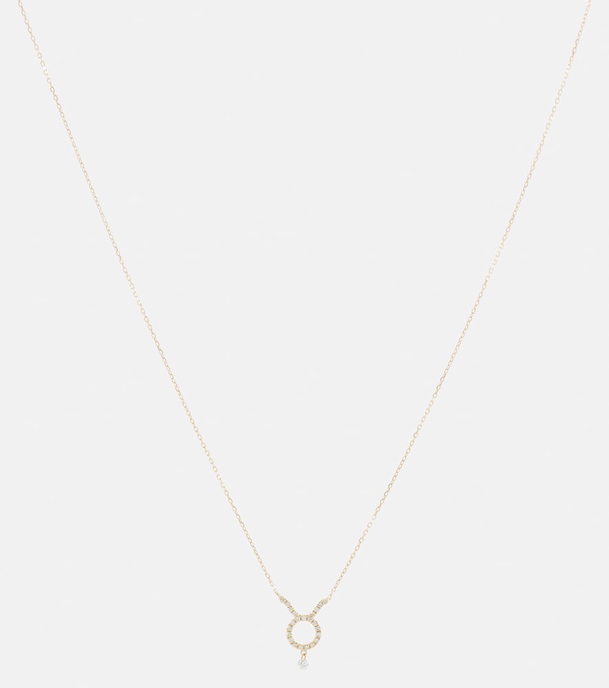 Persée Taurus 18kt gold necklace with diamonds