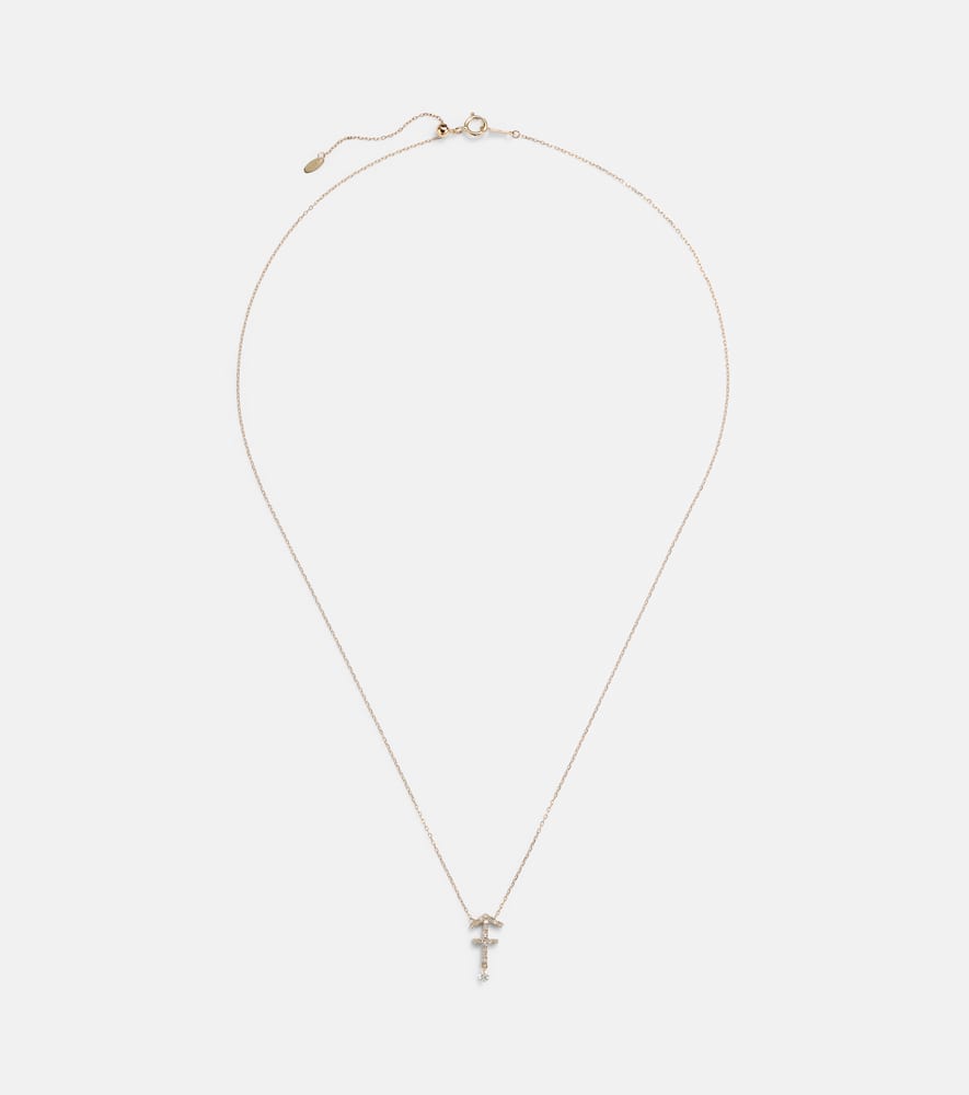 Persée Sagittarius 18kt gold necklace with diamonds