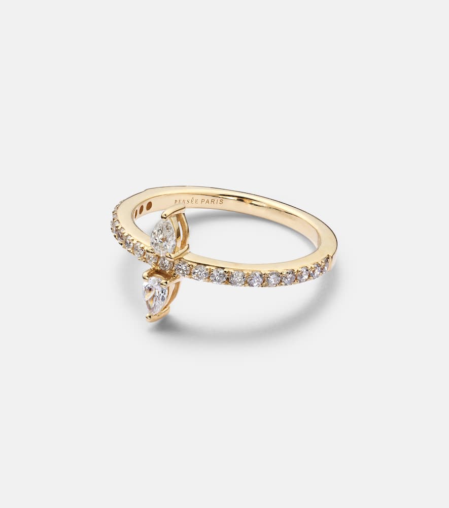 Persée Héra 18kt gold ring with diamonds