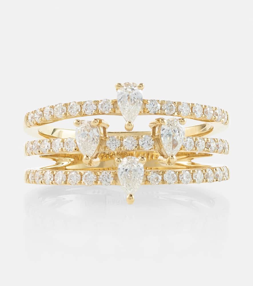 Persée Héra 18kt gold ring with diamonds