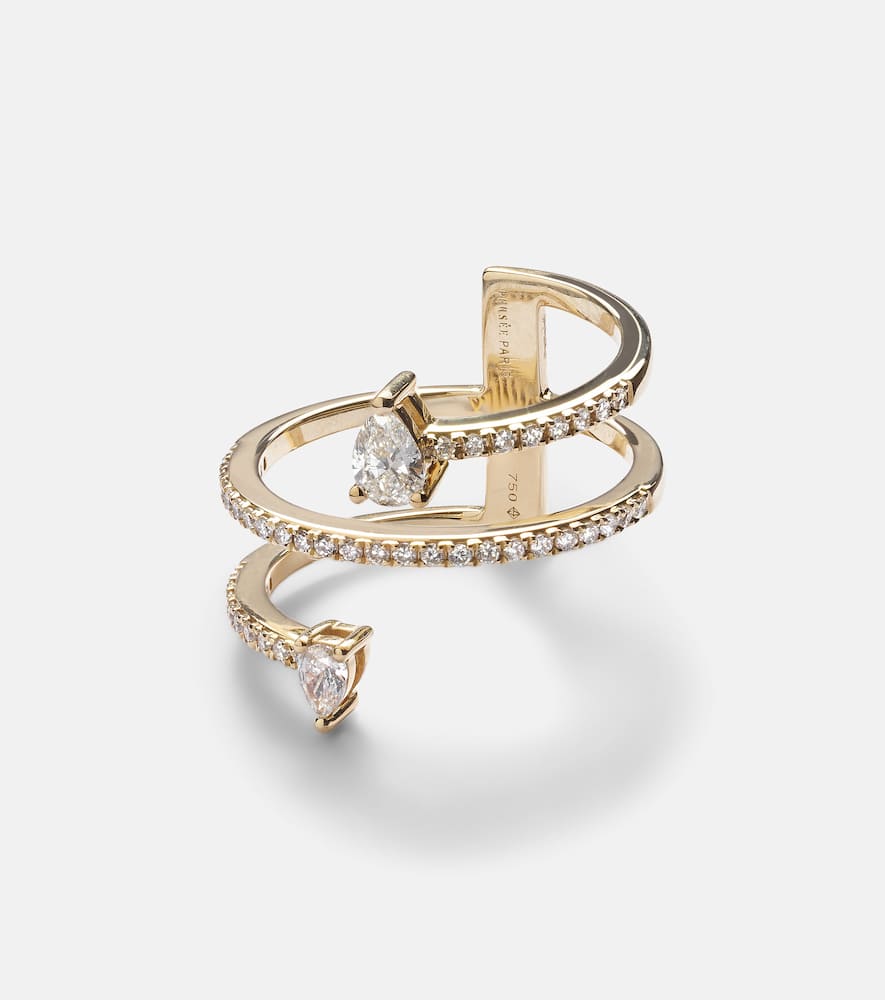 Persée Héra 18kt gold ring with diamonds
