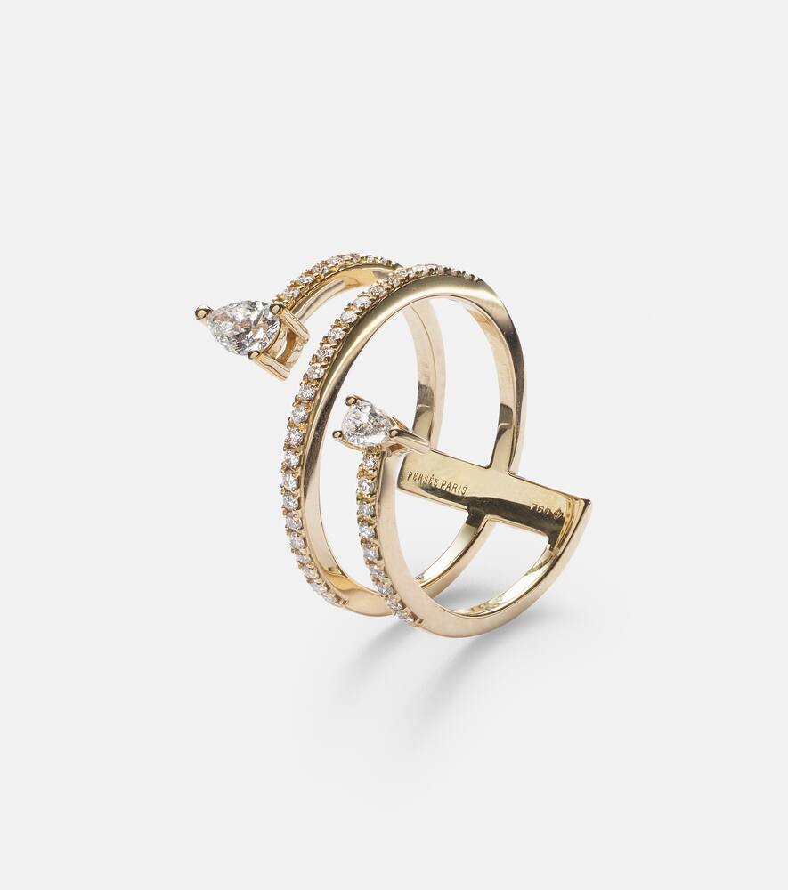 Persée Héra 18kt gold ring with diamonds