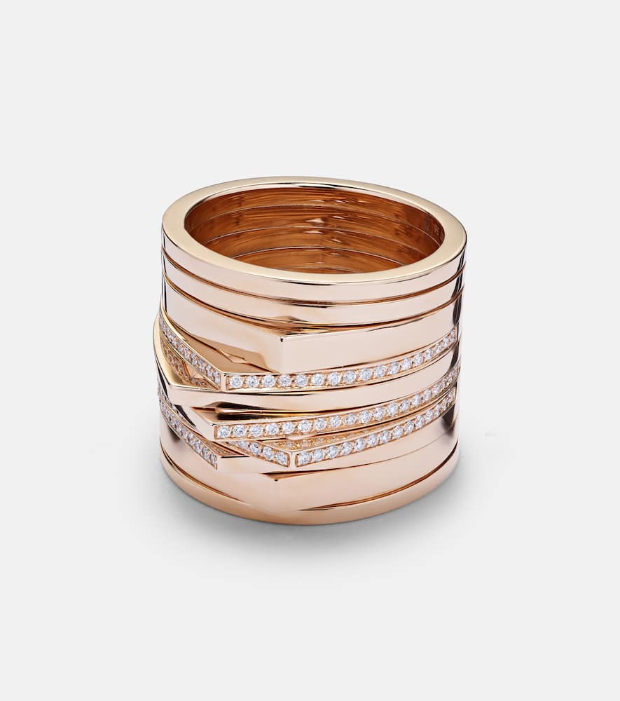 Antifer 18kt rose gold ring with diamonds