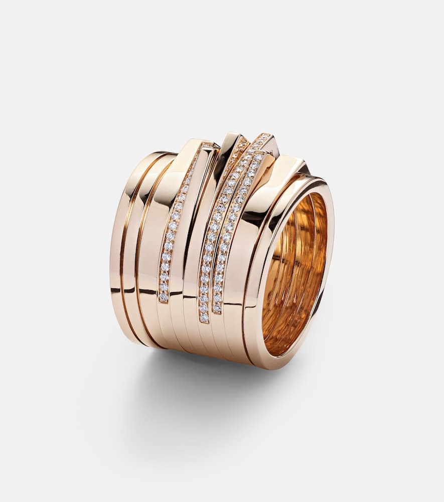Antifer 18kt rose gold ring with diamonds