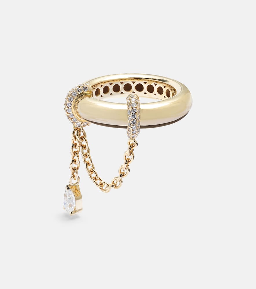 Elysabeth 18kt gold ring with diamonds