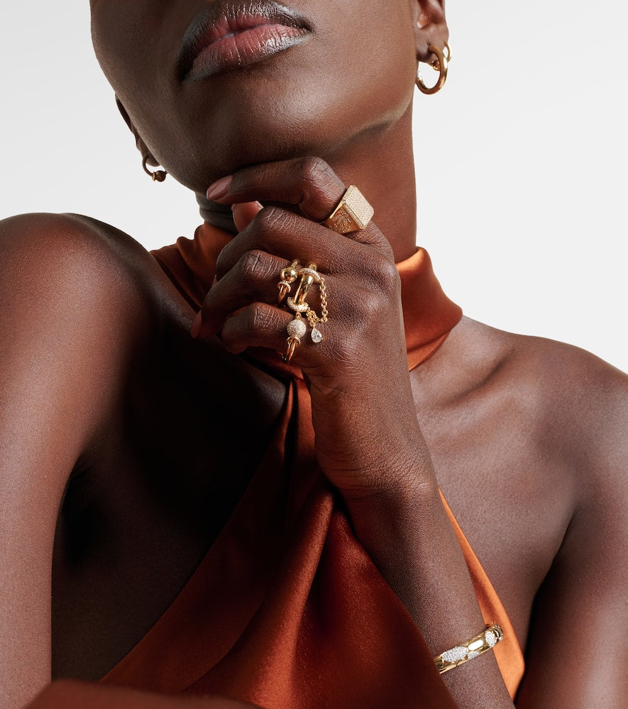 Elysabeth 18kt gold ring with diamonds