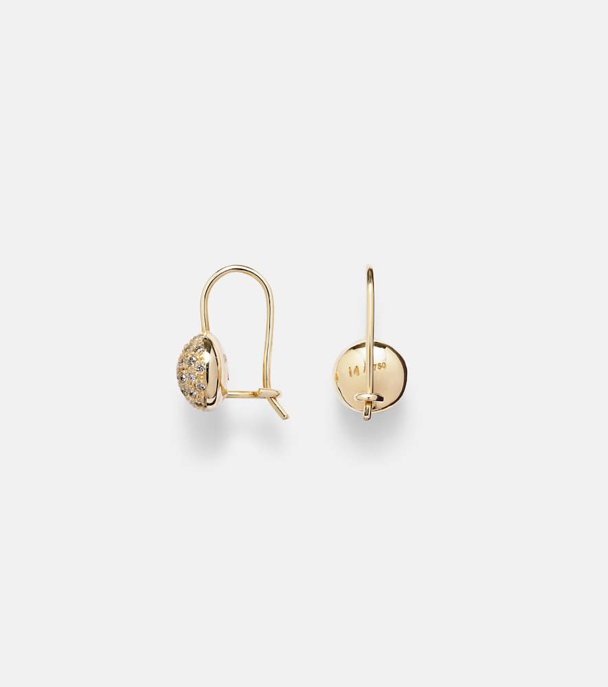 Sphere 18kt gold earring with diamonds