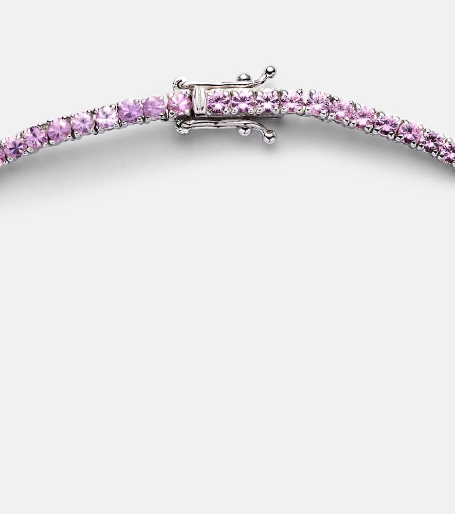 14kt white gold necklace with lilac sapphires