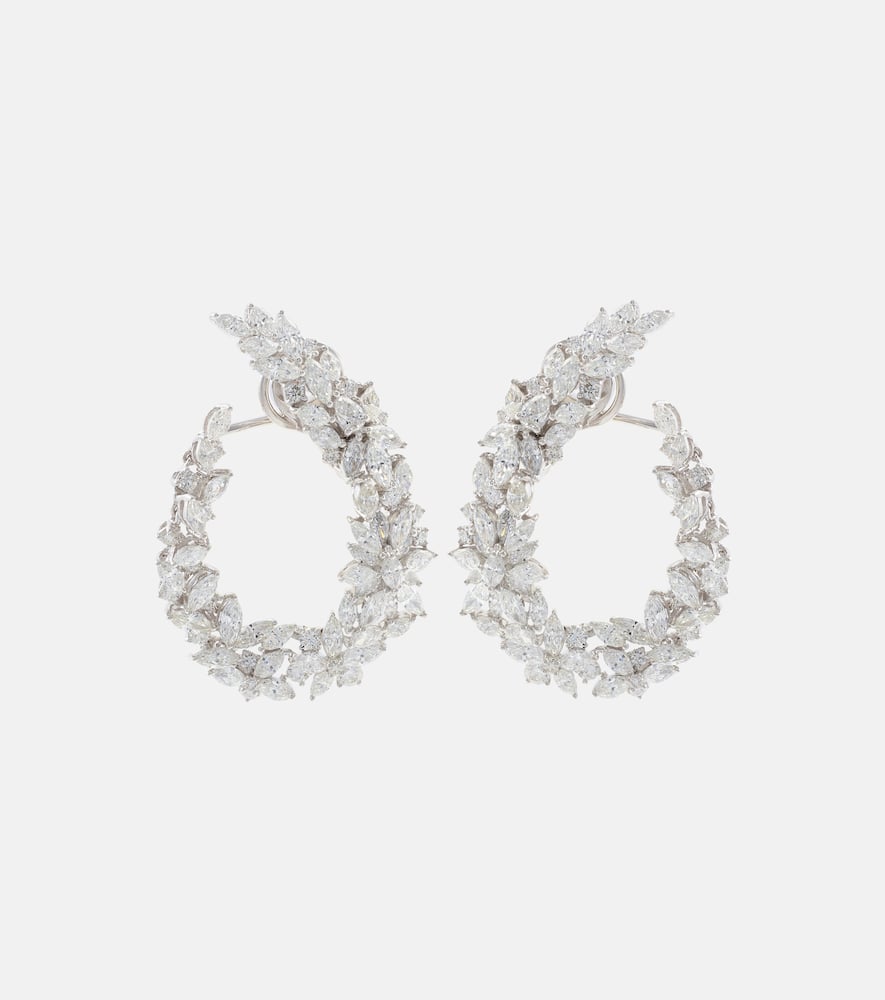 Y-Couture 18kt white gold earrings with diamonds