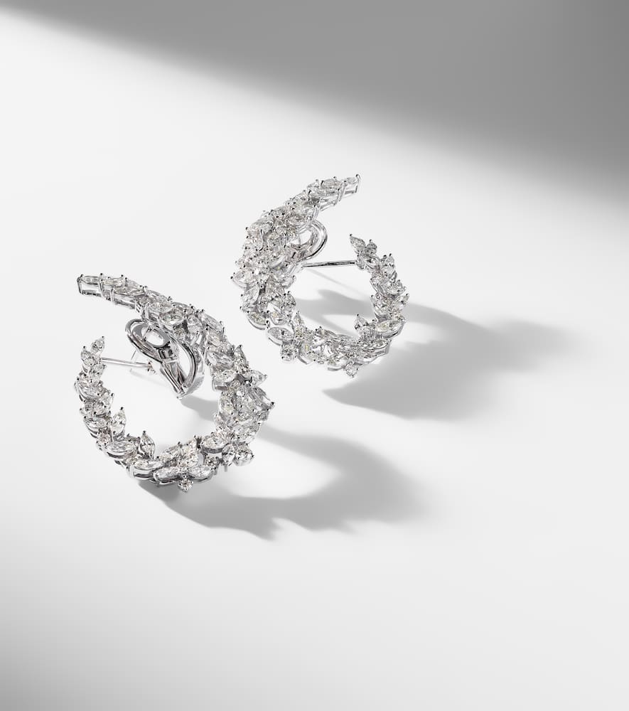 Y-Couture 18kt white gold earrings with diamonds