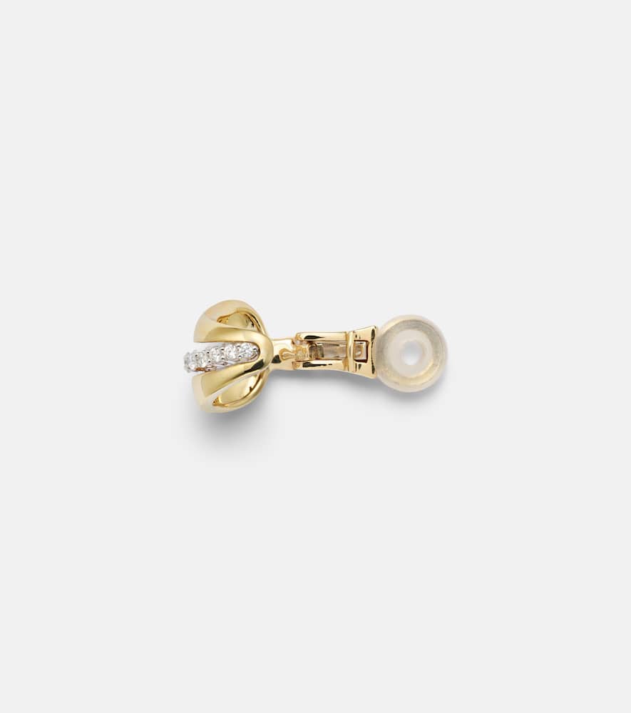 Whisper 18kt gold ear cuff with diamonds
