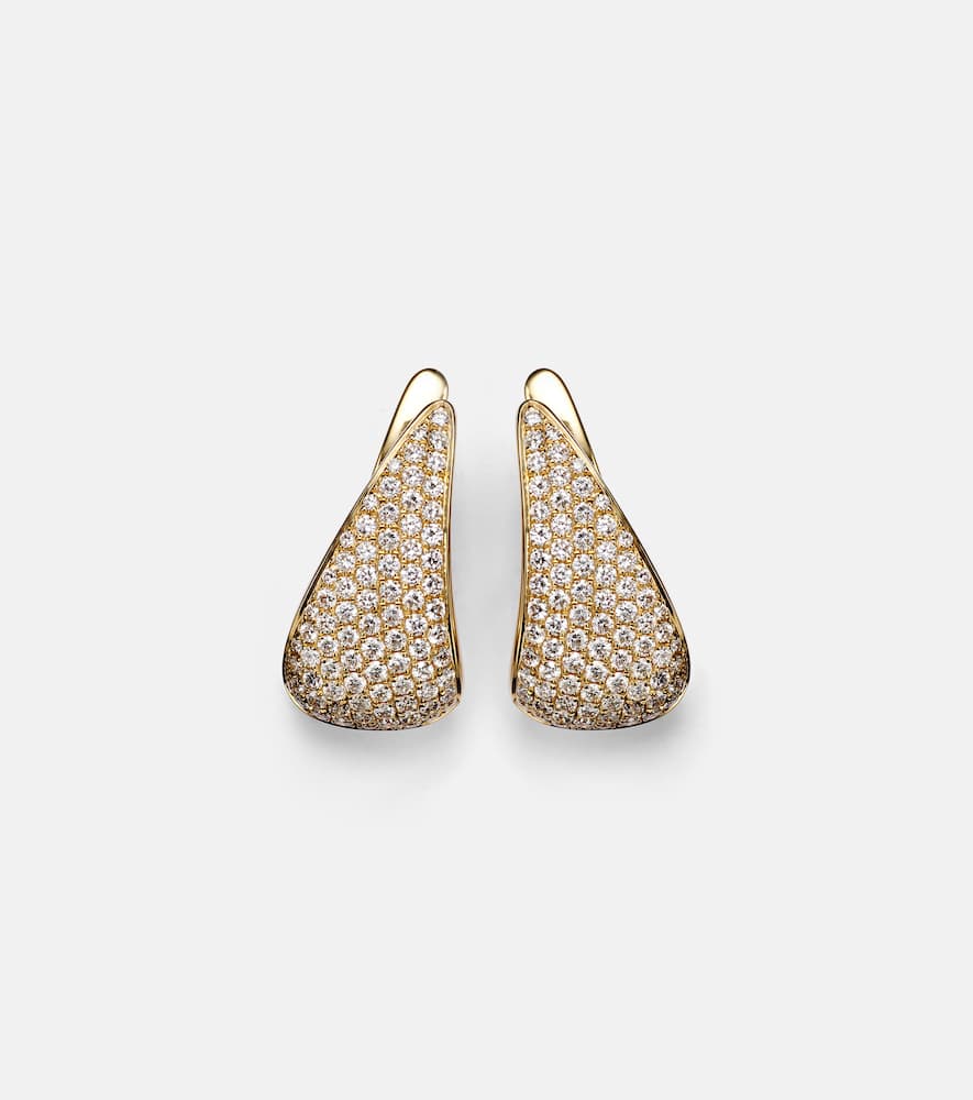 Claw 18kt gold earrings with diamonds