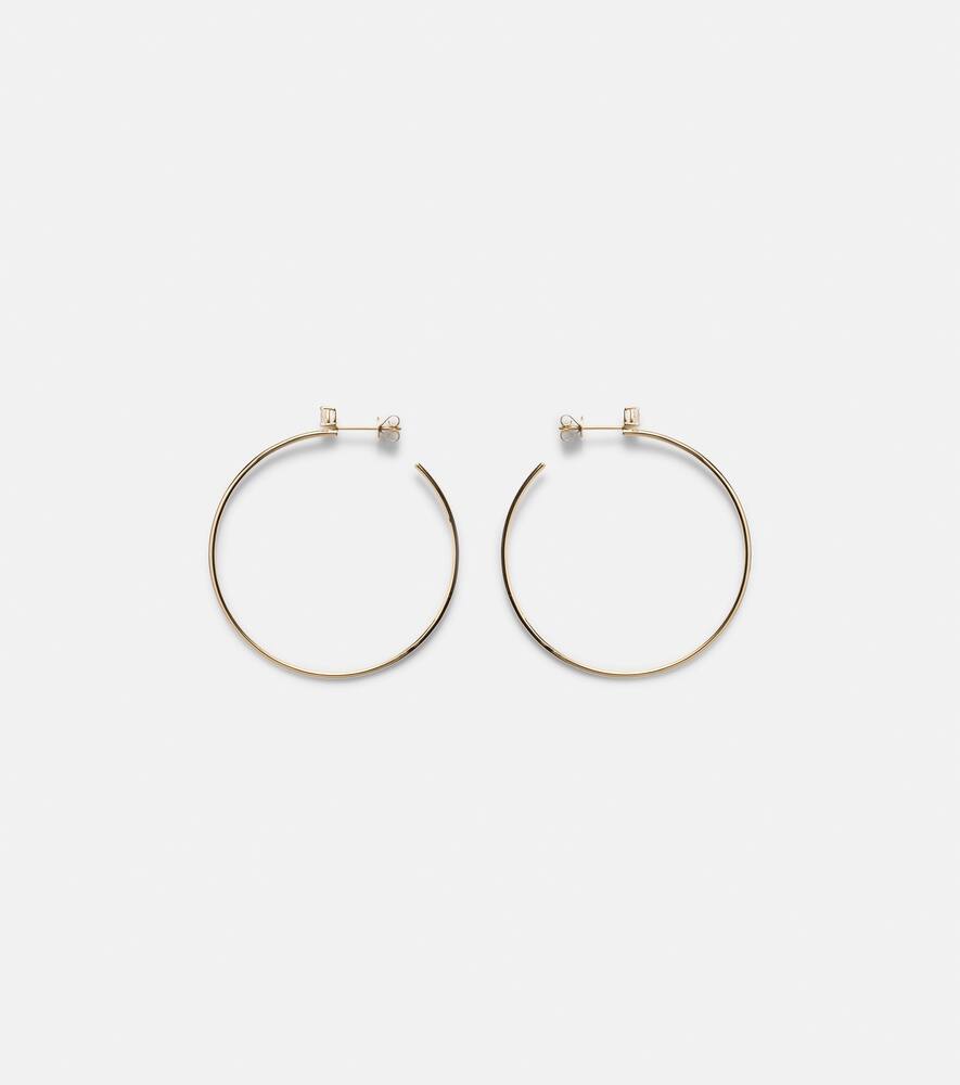 18kt gold hoop earrings with diamonds
