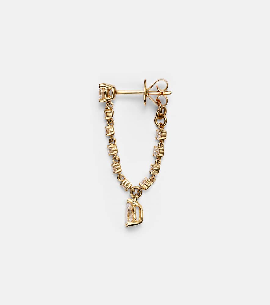 Olivia 18kt gold single earring with diamonds