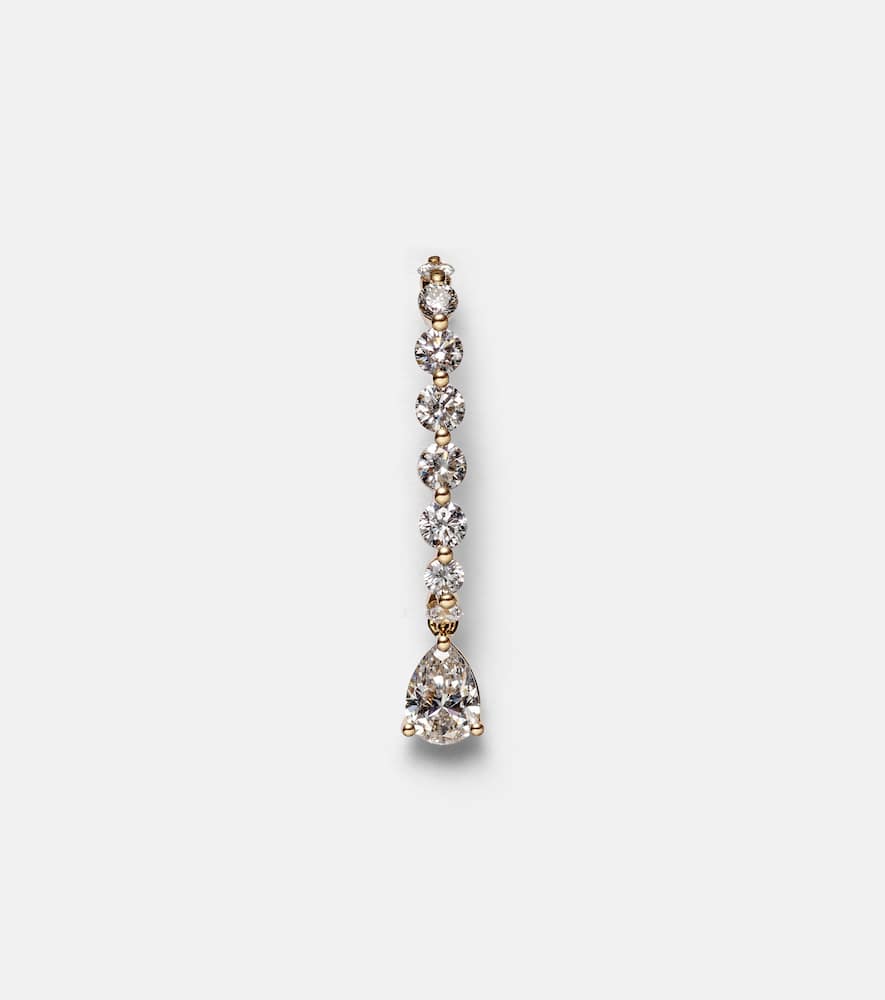 18kt gold single earring with diamonds