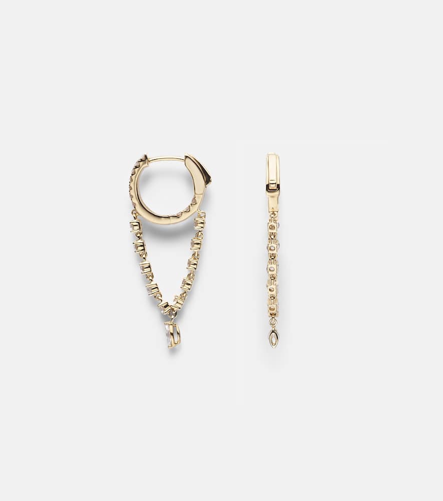 Sienna 18kt gold hoop earrings with diamonds