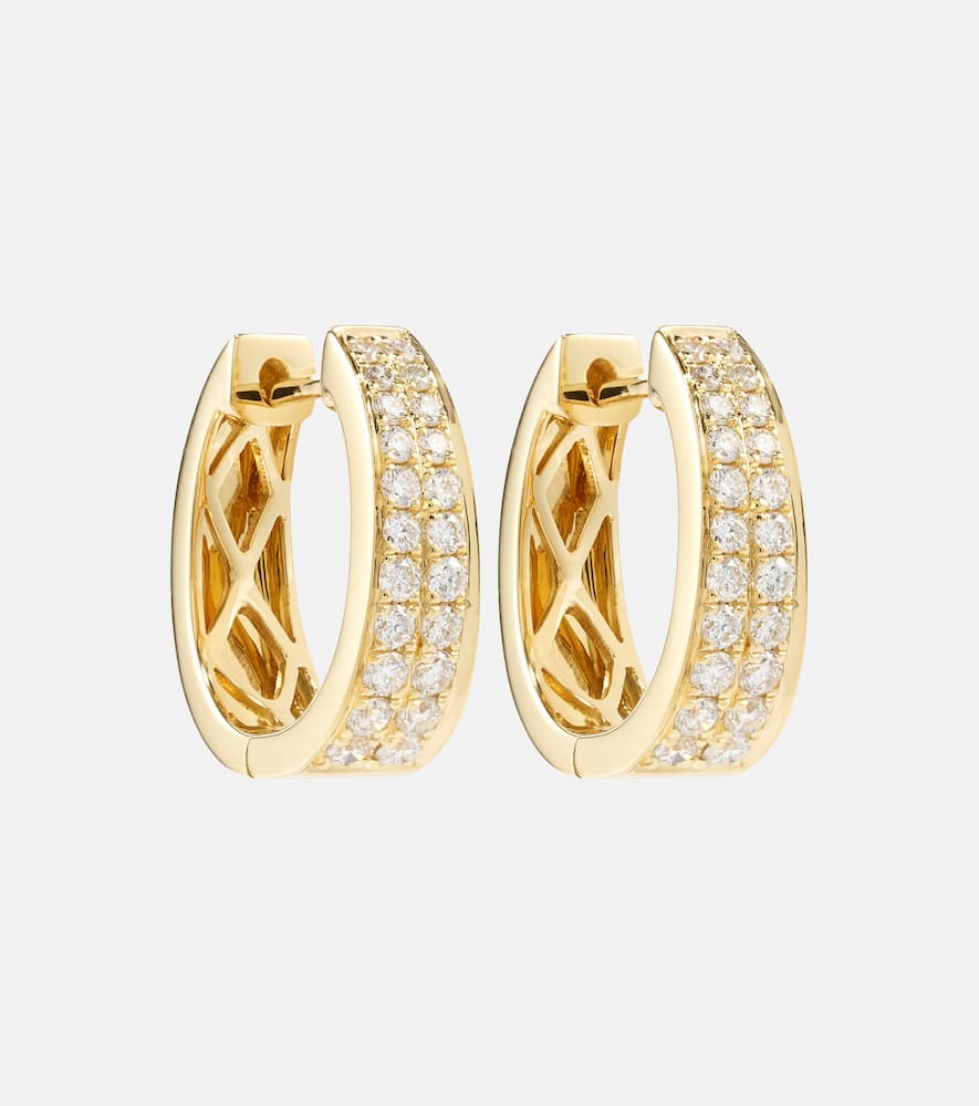 Meryl Small 18kt gold hoop earrings with diamonds