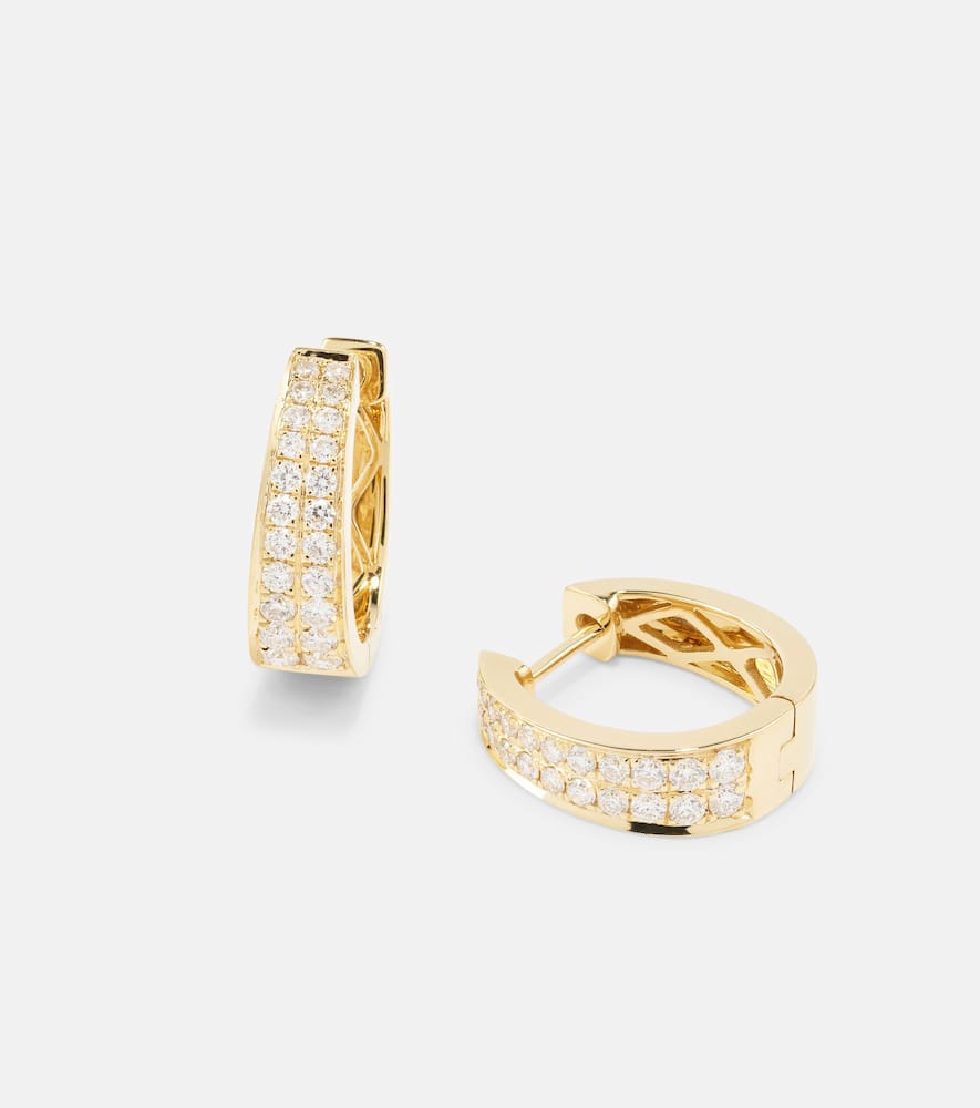 Meryl Small 18kt gold hoop earrings with diamonds