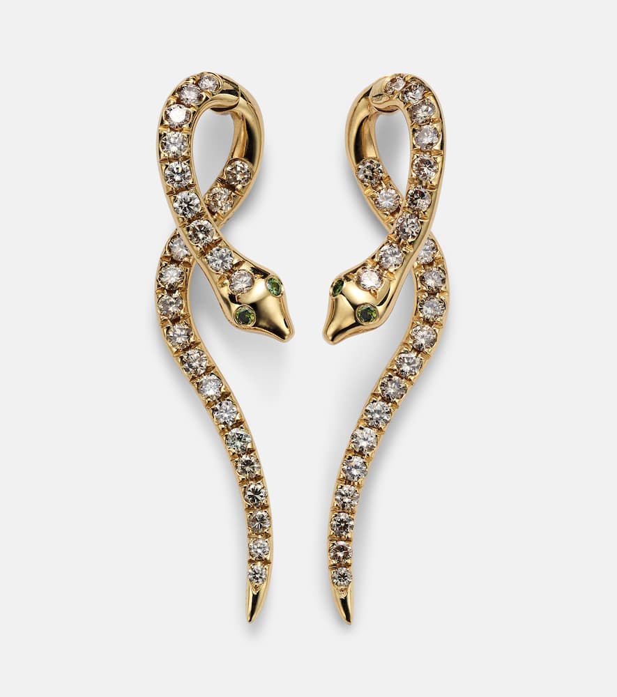 Boa 18kt gold earrings with diamonds