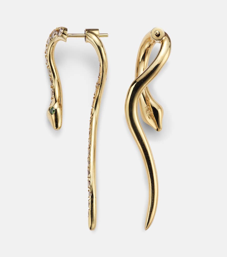 Boa 18kt gold earrings with diamonds