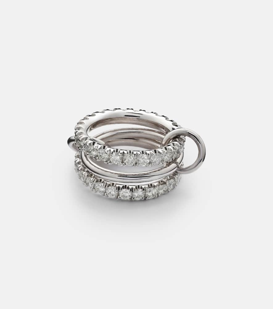 Juno 18kt white gold ring with diamonds