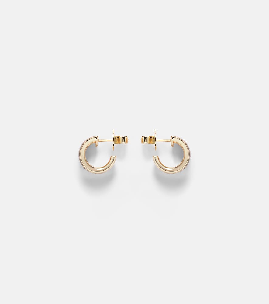 18kt gold earrings with diamonds
