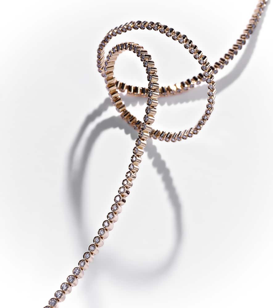 Collier De Tennis 18kt gold necklace with diamonds