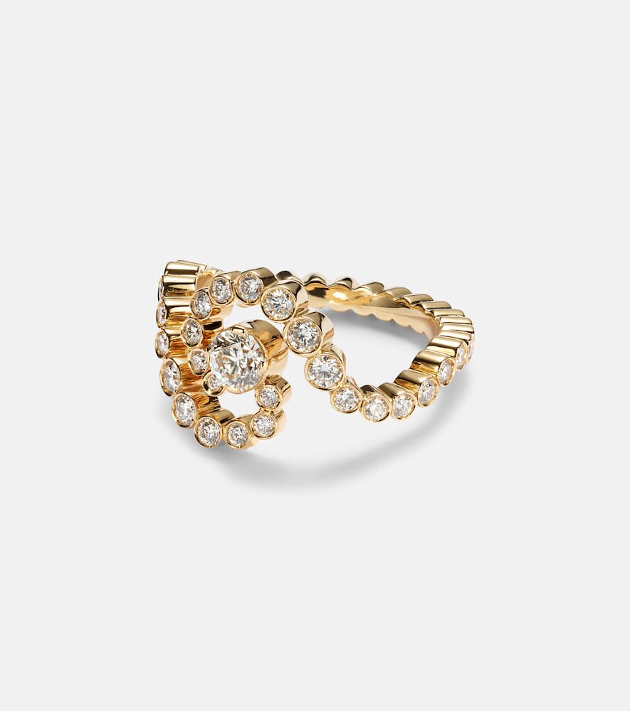 Ocean de Ciel 18kt gold ring with diamonds