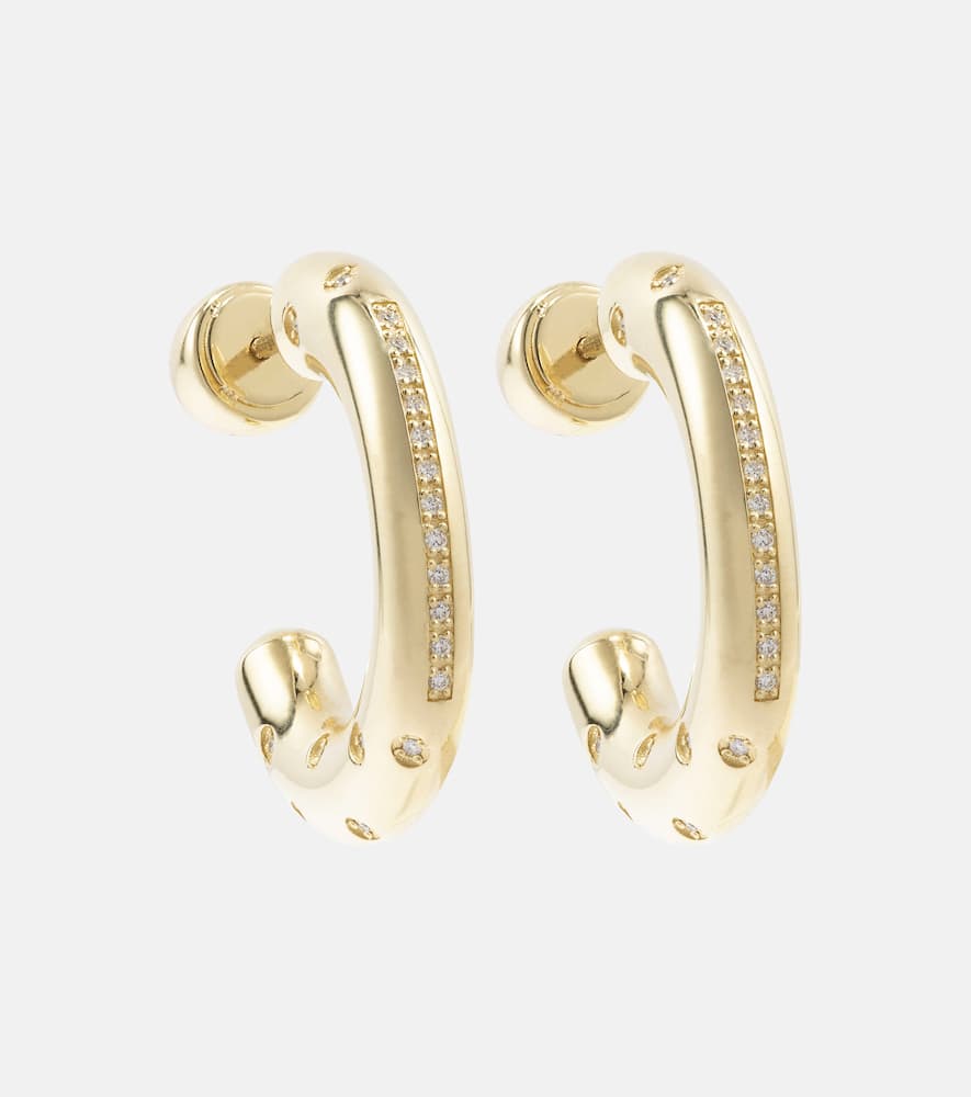 Peggy 14kt gold earrings with diamonds