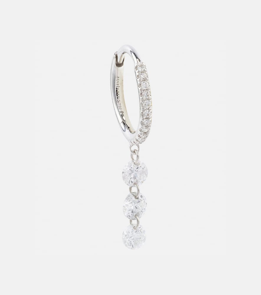 Persée 18kt white gold single earring with diamonds