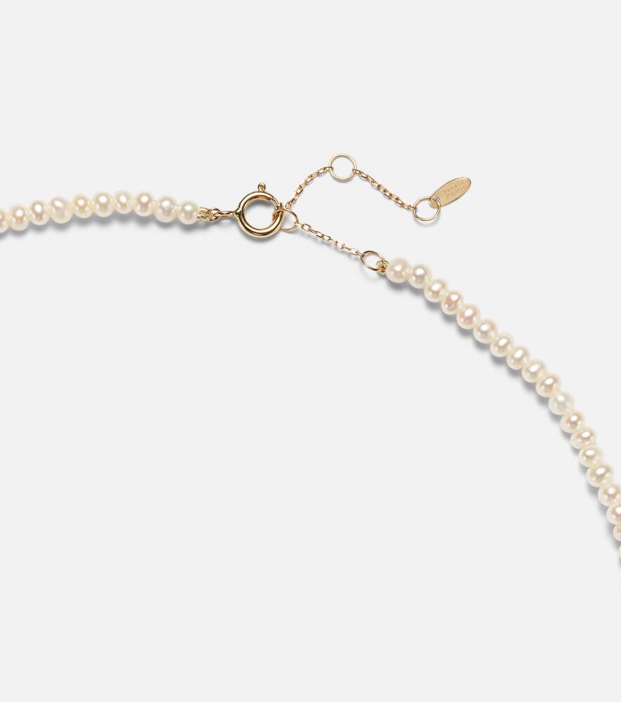 Persée Gradient 18kt gold necklace with diamond and pearls